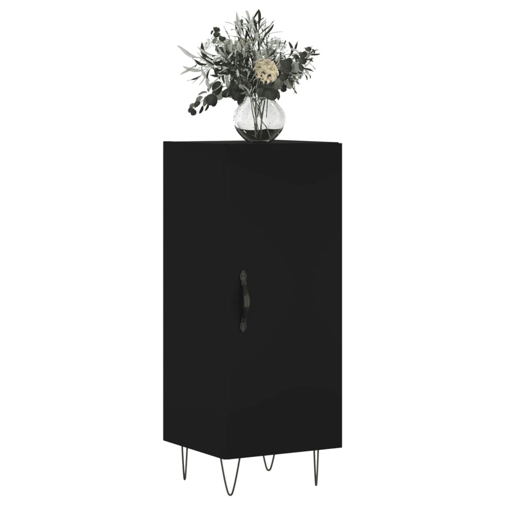 Credenza Nero 34,5x34x90 cm in Legno Multistrato