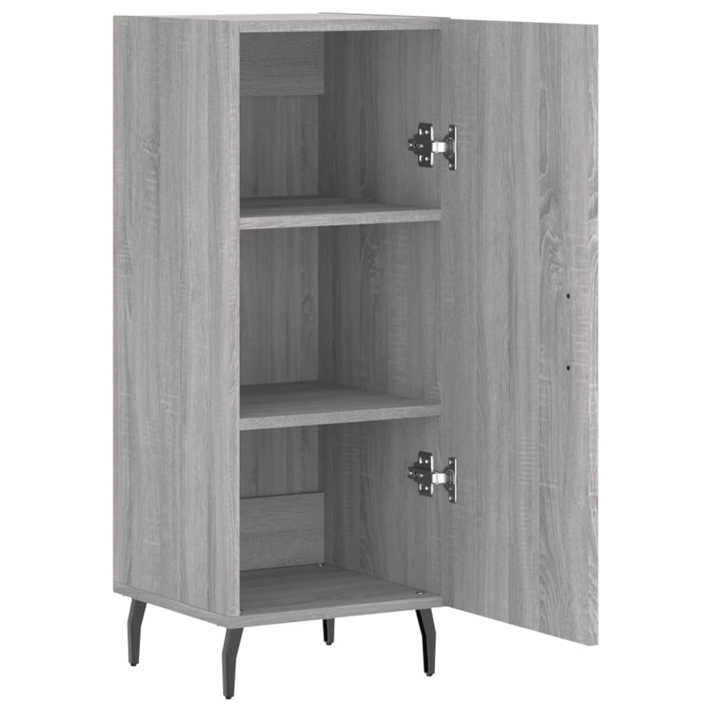 Credenza Grigio Sonoma 34,5x34x90 cm in Legno Multistrato