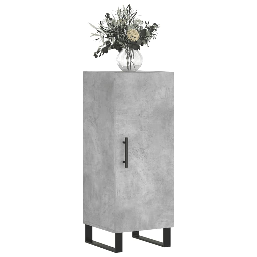 Credenza Grigio Cemento 34,5x34x90 cm in Legno Multistrato