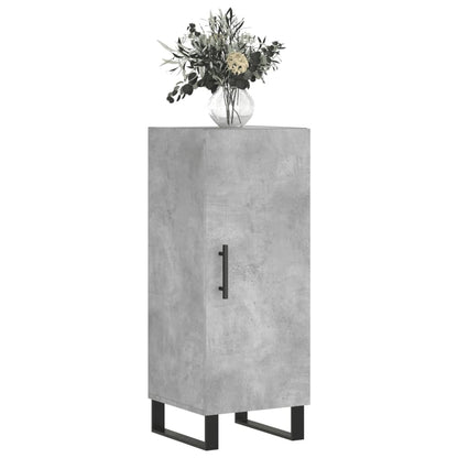 Credenza Grigio Cemento 34,5x34x90 cm in Legno Multistrato