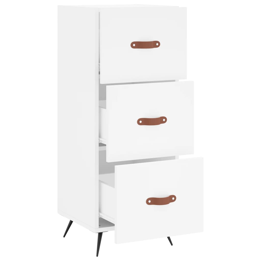 Credenza Bianca 34,5x34x90 cm in Legno Multistrato