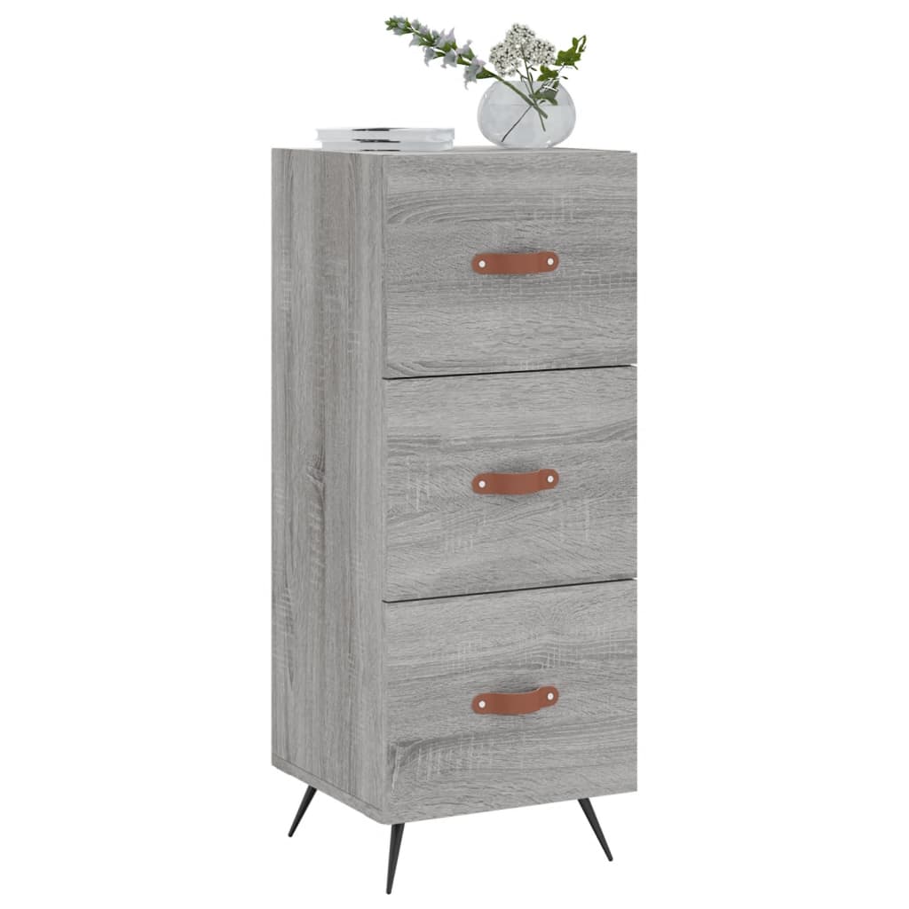 Credenza Grigio Sonoma 34,5x34x90 cm in Legno Multistrato
