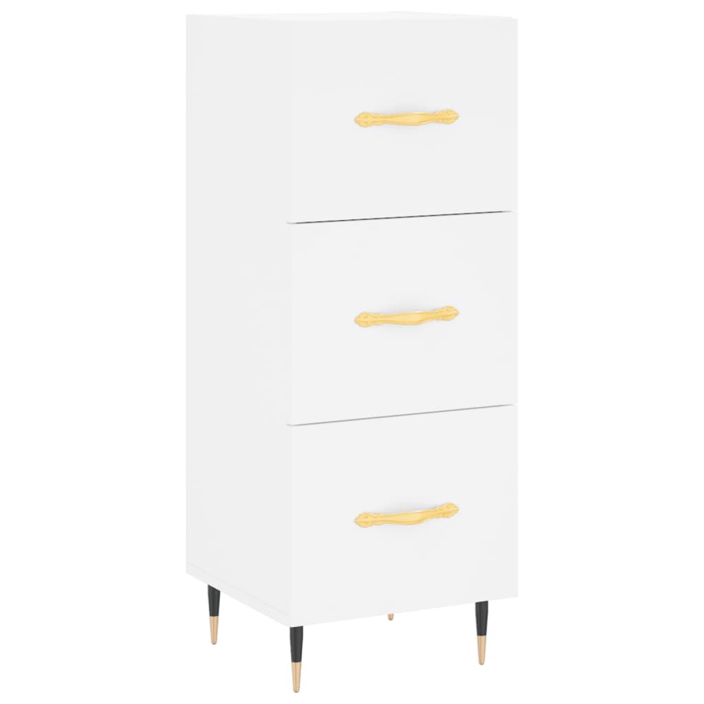 Credenza Bianca 34,5x34x90 cm in Legno Multistrato