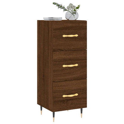 Credenza Rovere Marrone 34,5x34x90 cm in Legno Multistrato