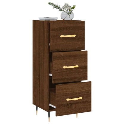 Credenza Rovere Marrone 34,5x34x90 cm in Legno Multistrato