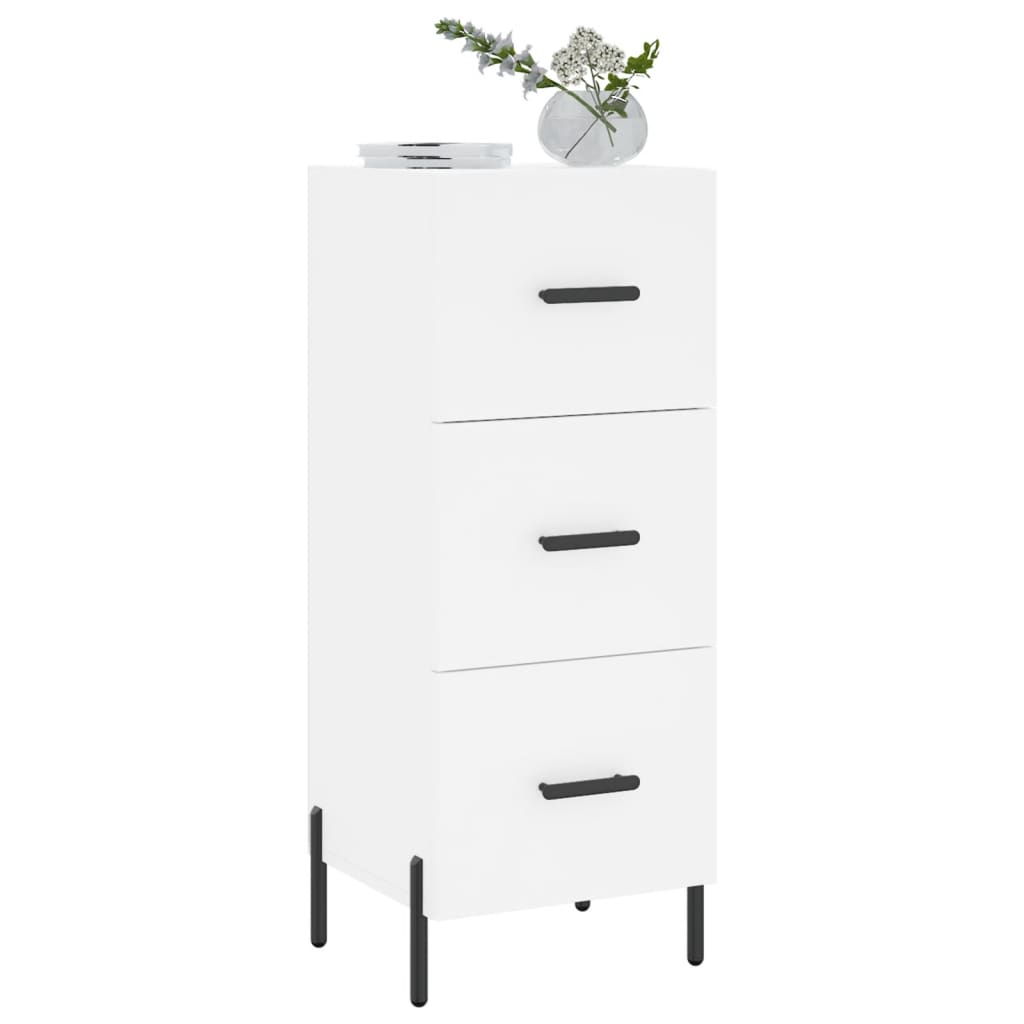 Credenza Bianca 34,5x34x90 cm in Legno Multistrato