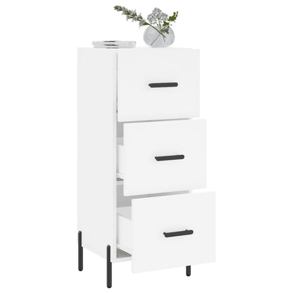 Credenza Bianca 34,5x34x90 cm in Legno Multistrato