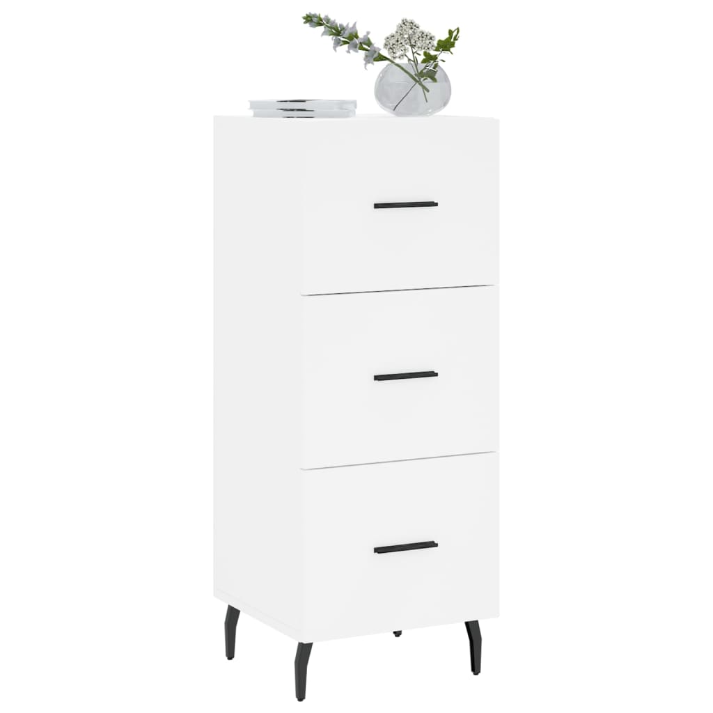 Credenza Bianca 34,5x34x90 cm in Legno Multistrato