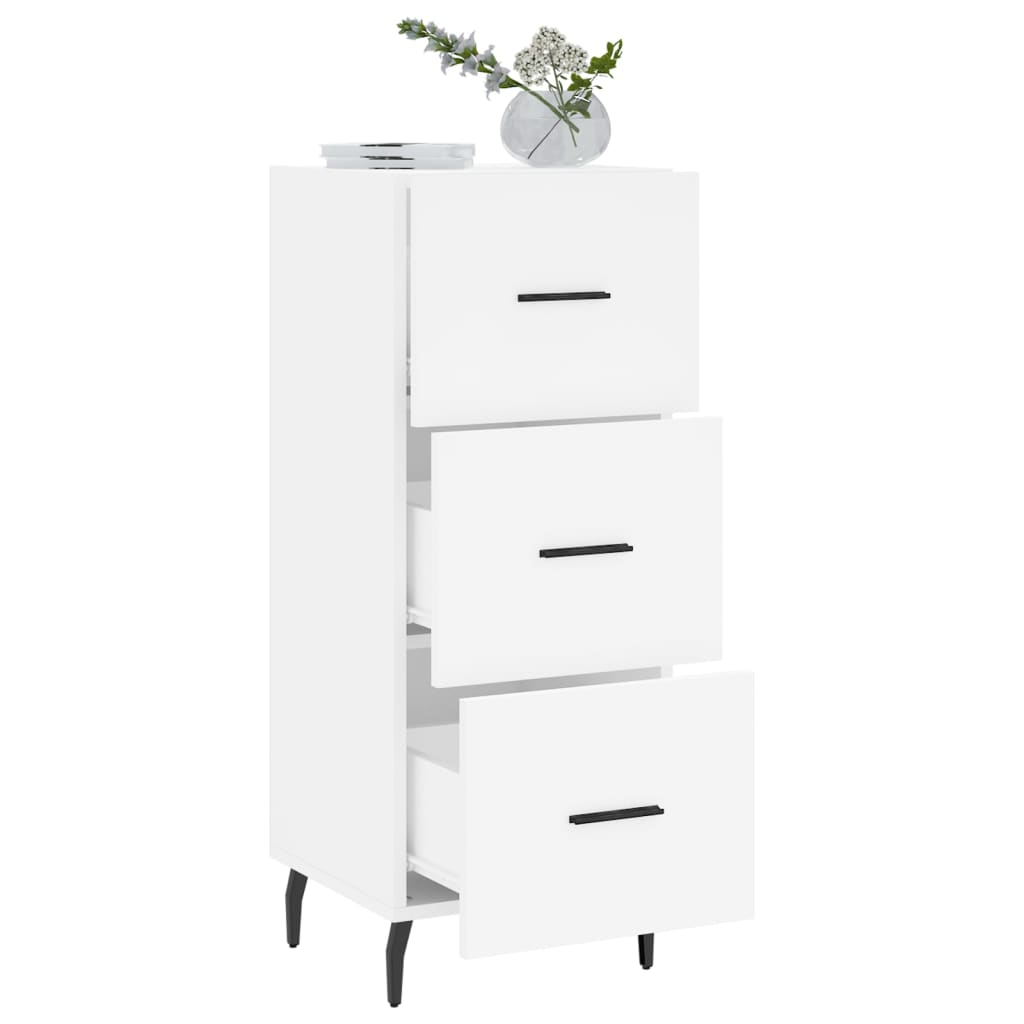 Credenza Bianca 34,5x34x90 cm in Legno Multistrato