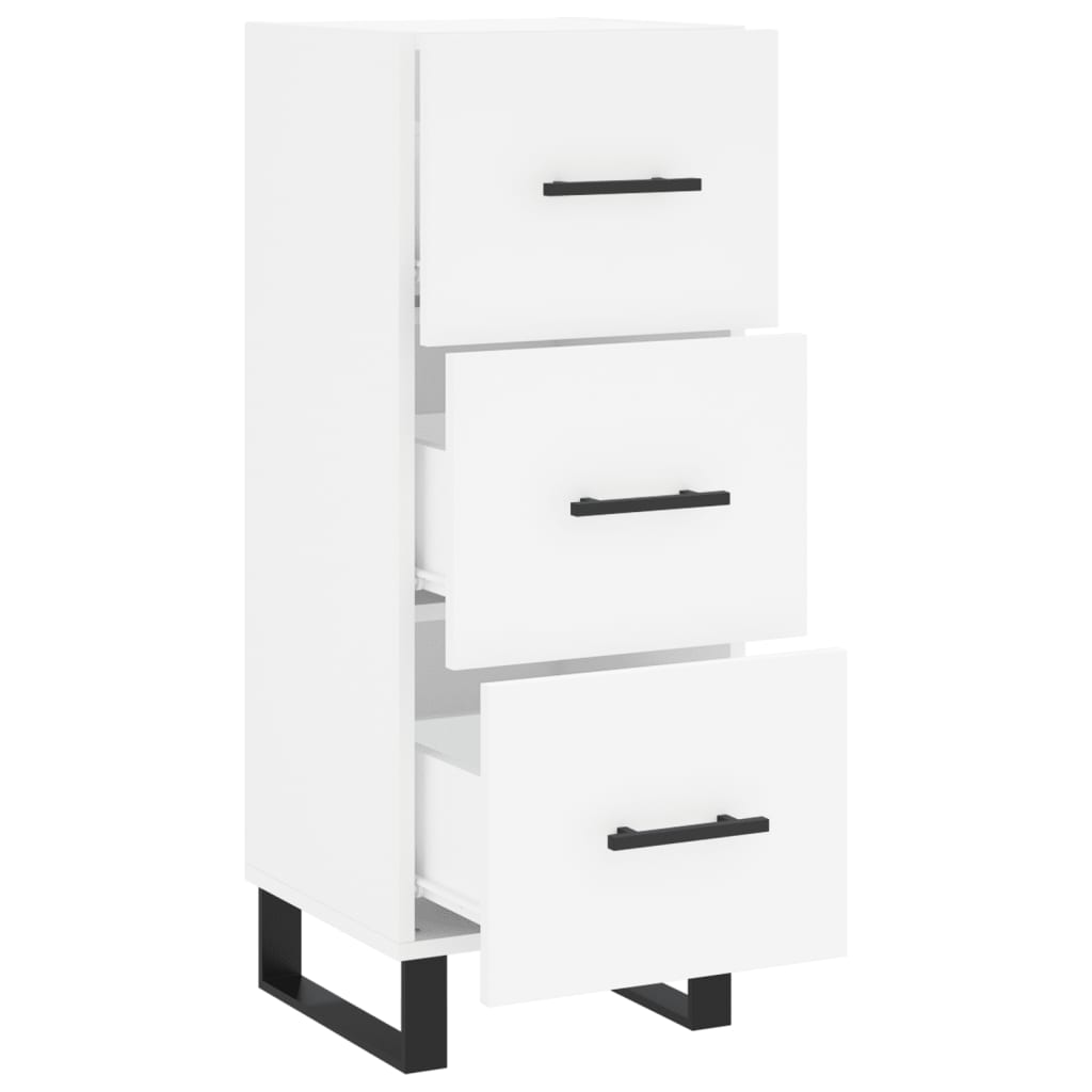 Credenza Bianca 34,5x34x90 cm in Legno Multistrato