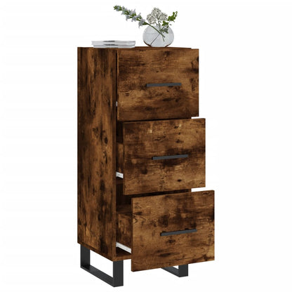 Credenza Rovere Fumo 34,5x34x90 cm in Legno Multistrato