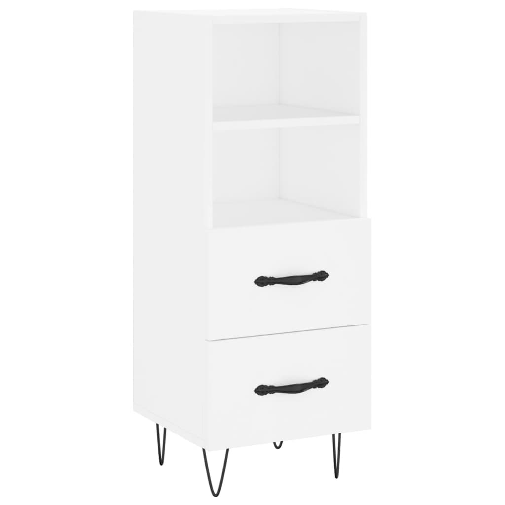 Credenza Bianca 34,5x34x90 cm in Legno Multistrato