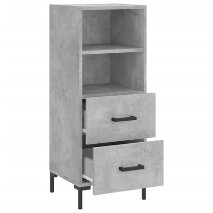 Credenza Grigio Cemento 34,5x34x90 cm in Legno Multistrato
