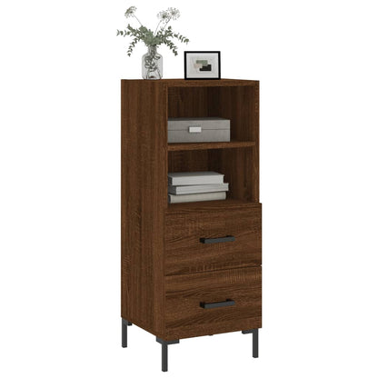Credenza Rovere Marrone 34,5x34x90 cm in Legno Multistrato