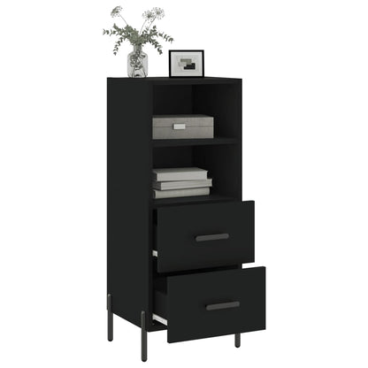 Credenza Nero 34,5x34x90 cm in Legno Multistrato