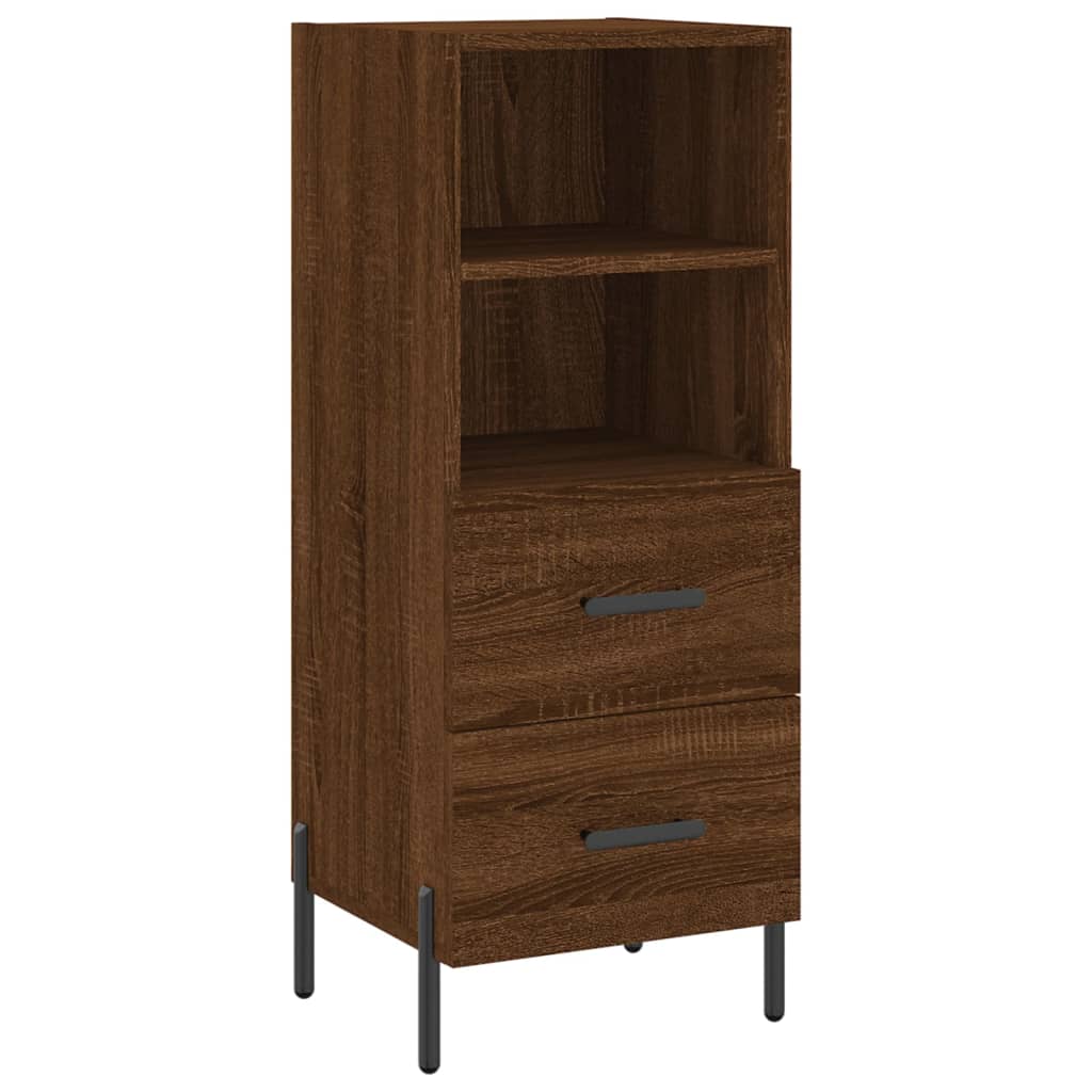 Credenza Rovere Marrone 34,5x34x90 cm in Legno Multistrato