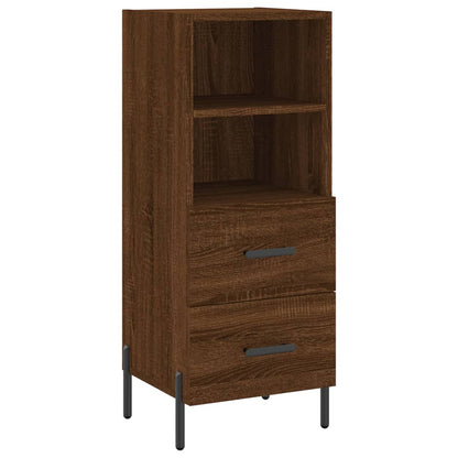 Credenza Rovere Marrone 34,5x34x90 cm in Legno Multistrato