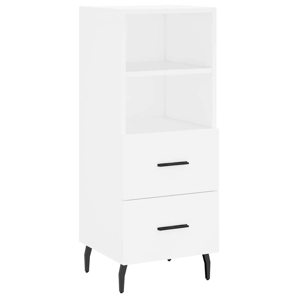Credenza Bianca 34,5x34x90 cm in Legno Multistrato