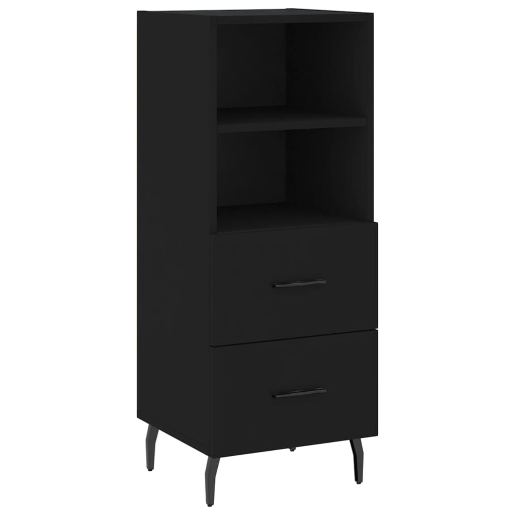 Credenza Nero 34,5x34x90 cm in Legno Multistrato