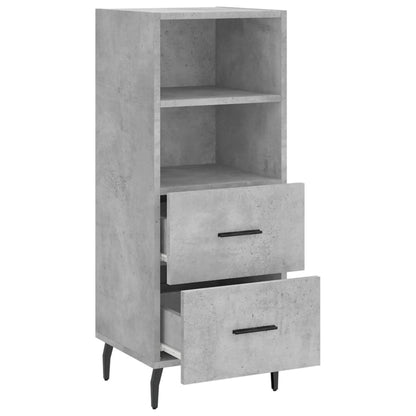 Credenza Grigio Cemento 34,5x34x90 cm in Legno Multistrato