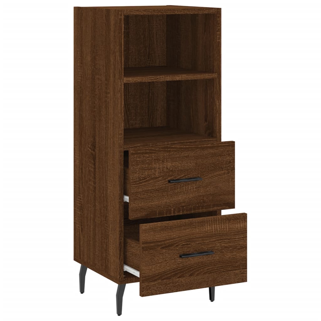 Credenza Rovere Marrone 34,5x34x90 cm in Legno Multistrato