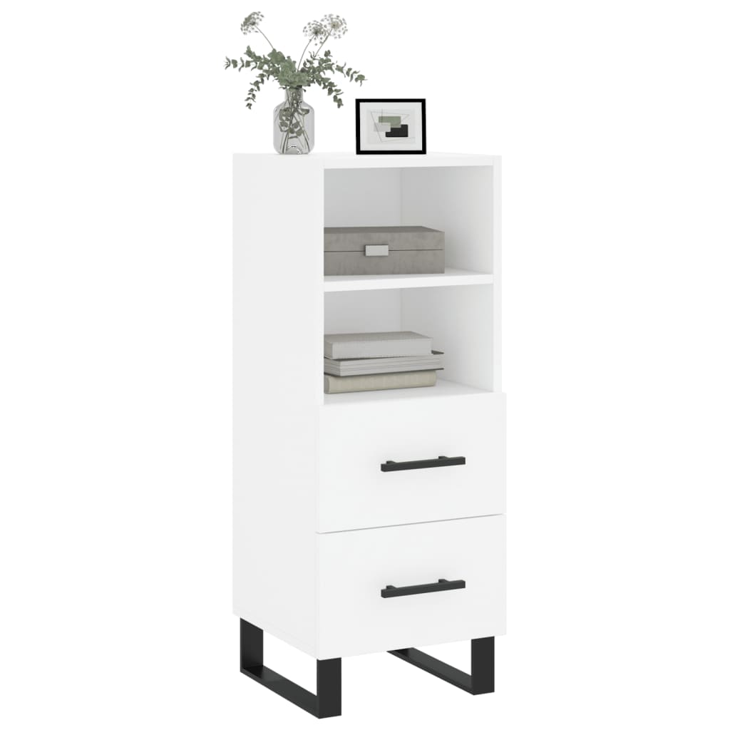 Credenza Bianca 34,5x34x90 cm in Legno Multistrato