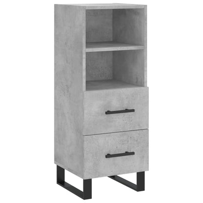Credenza Grigio Cemento 34,5x34x90 cm in Legno Multistrato