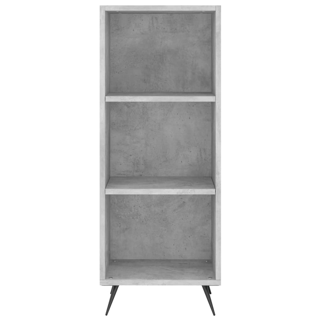 Scaffale Grigio Cemento 34,5x32,5x90cm Legno Multistrato