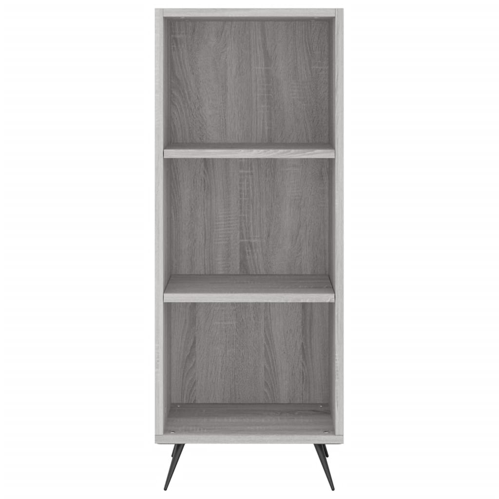 Scaffale Grigio Sonoma 34,5x32,5x90 cm Legno Multistrato