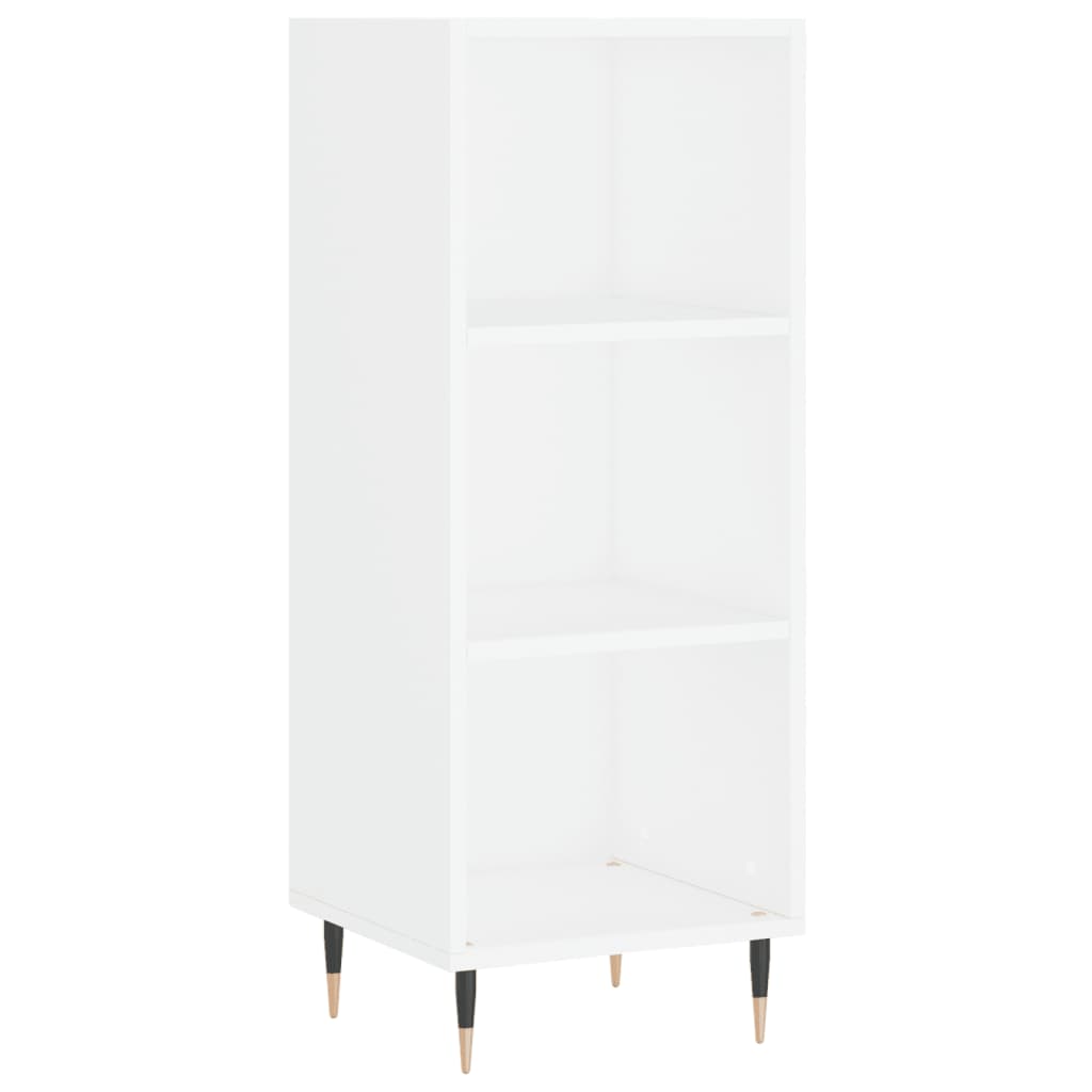 Credenza Bianca 34,5x32,5x90 cm in Legno Multistrato
