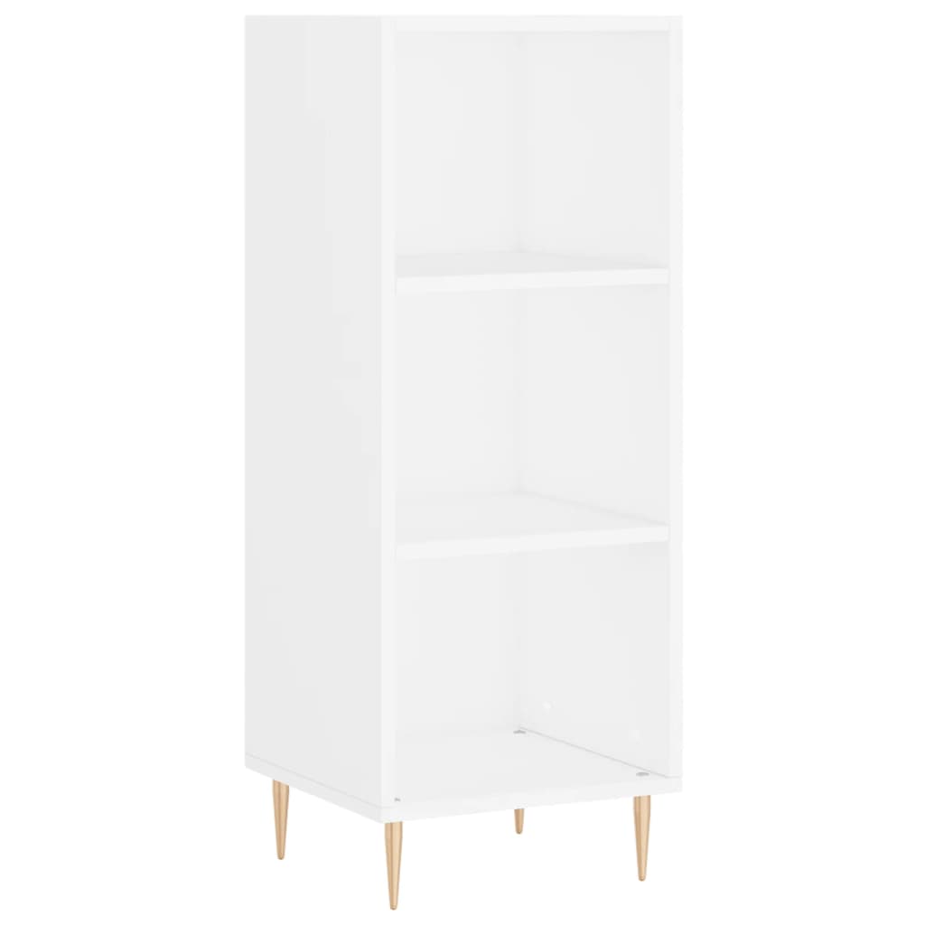 Credenza Bianca 34,5x32,5x90 cm in Legno Multistrato