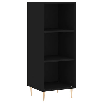 Credenza Nera 34,5x32,5x90 cm in Legno Multistrato