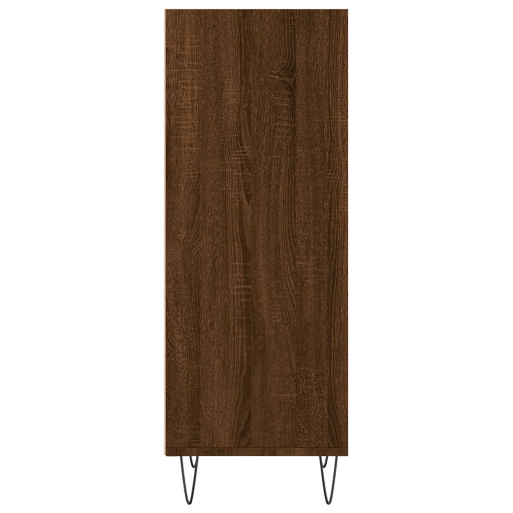 Credenza Rovere Marrone 34,5x32,5x90 cm in Legno Multistrato