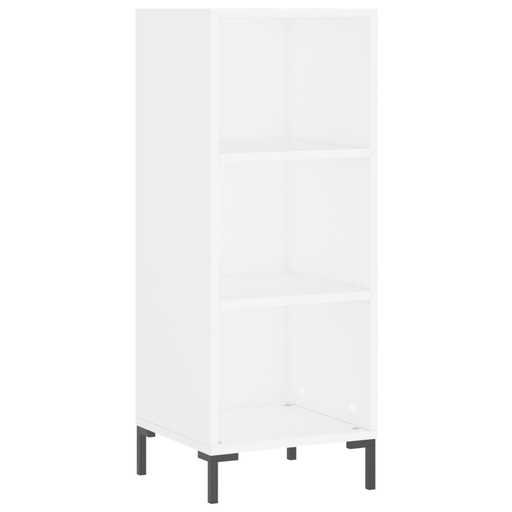 Credenza Bianca 34,5x32,5x90 cm in Legno Multistrato
