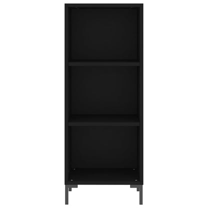 Credenza Nera 34,5x32,5x90 cm in Legno Multistrato