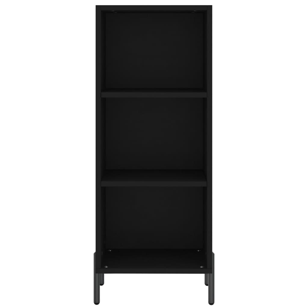 Credenza Nera 34,5x32,5x90 cm in Legno Multistrato