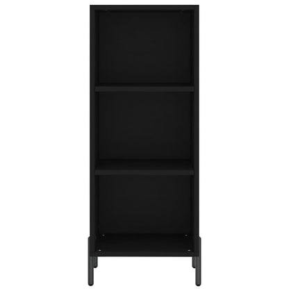 Credenza Nera 34,5x32,5x90 cm in Legno Multistrato