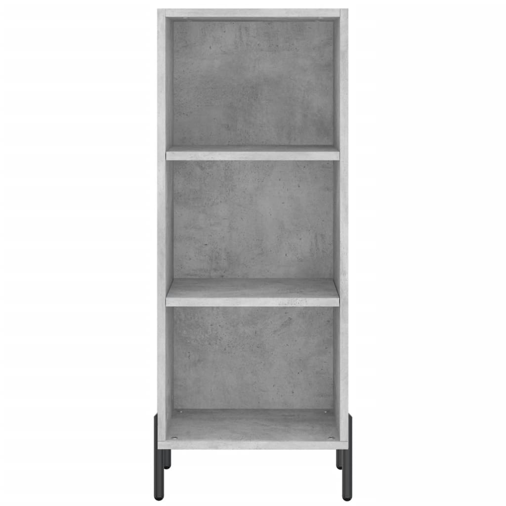 Credenza Grigio Cemento 34,5x32,5x90 cm in Legno Multistrato
