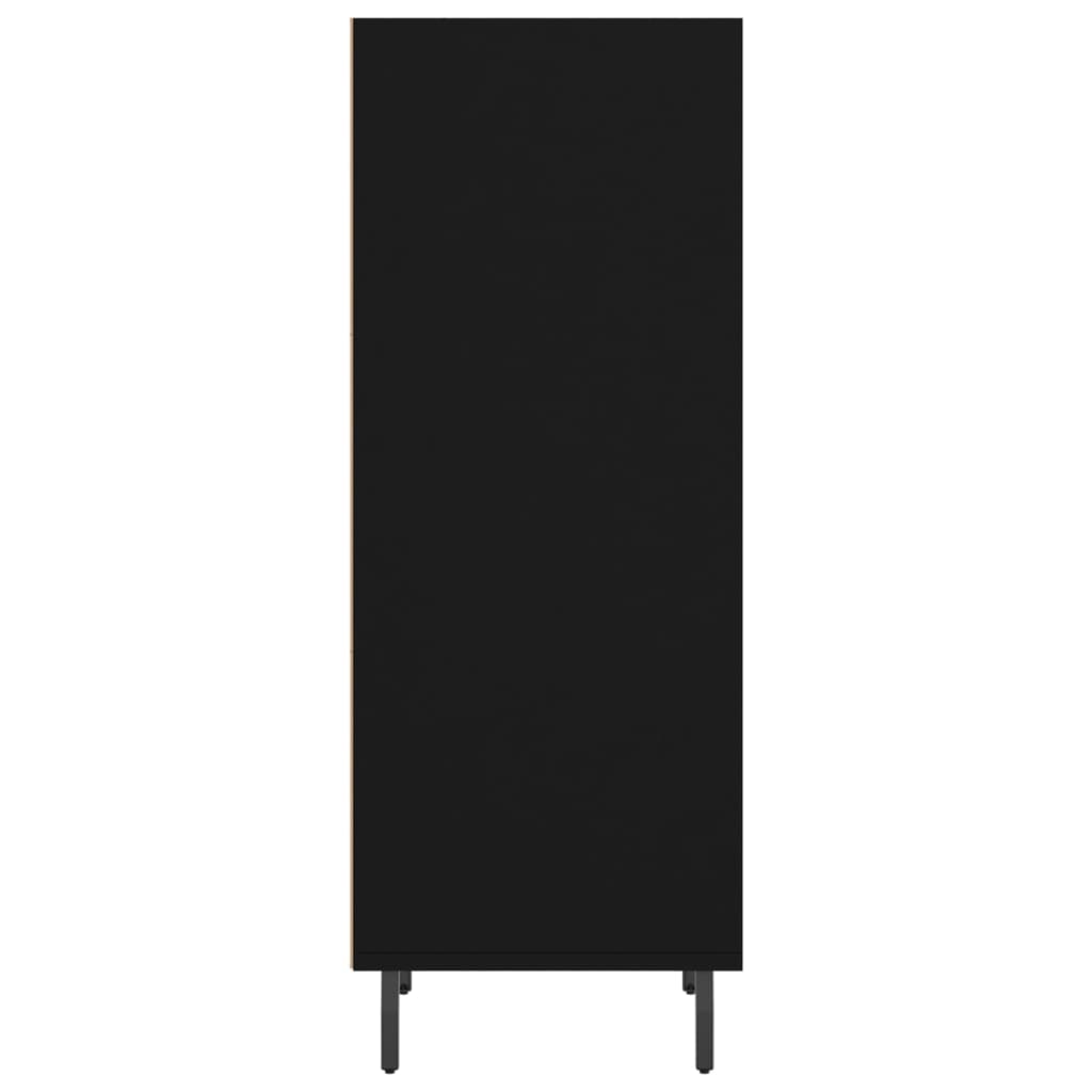 Credenza Nera 34,5x32,5x90 cm in Legno Multistrato