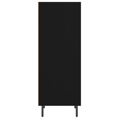 Credenza Nera 34,5x32,5x90 cm in Legno Multistrato