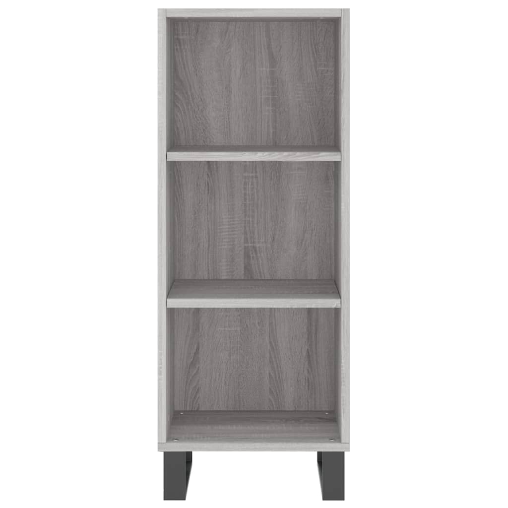 Credenza Grigio Sonoma 34,5x32,5x90 cm in Legno Multistrato