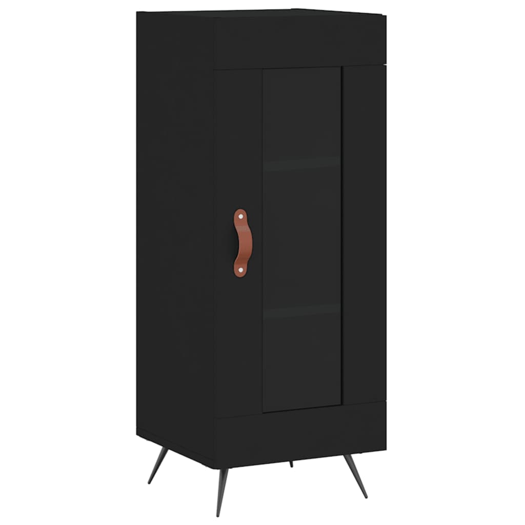 Credenza Nero 34,5x34x90 cm in Legno Multistrato