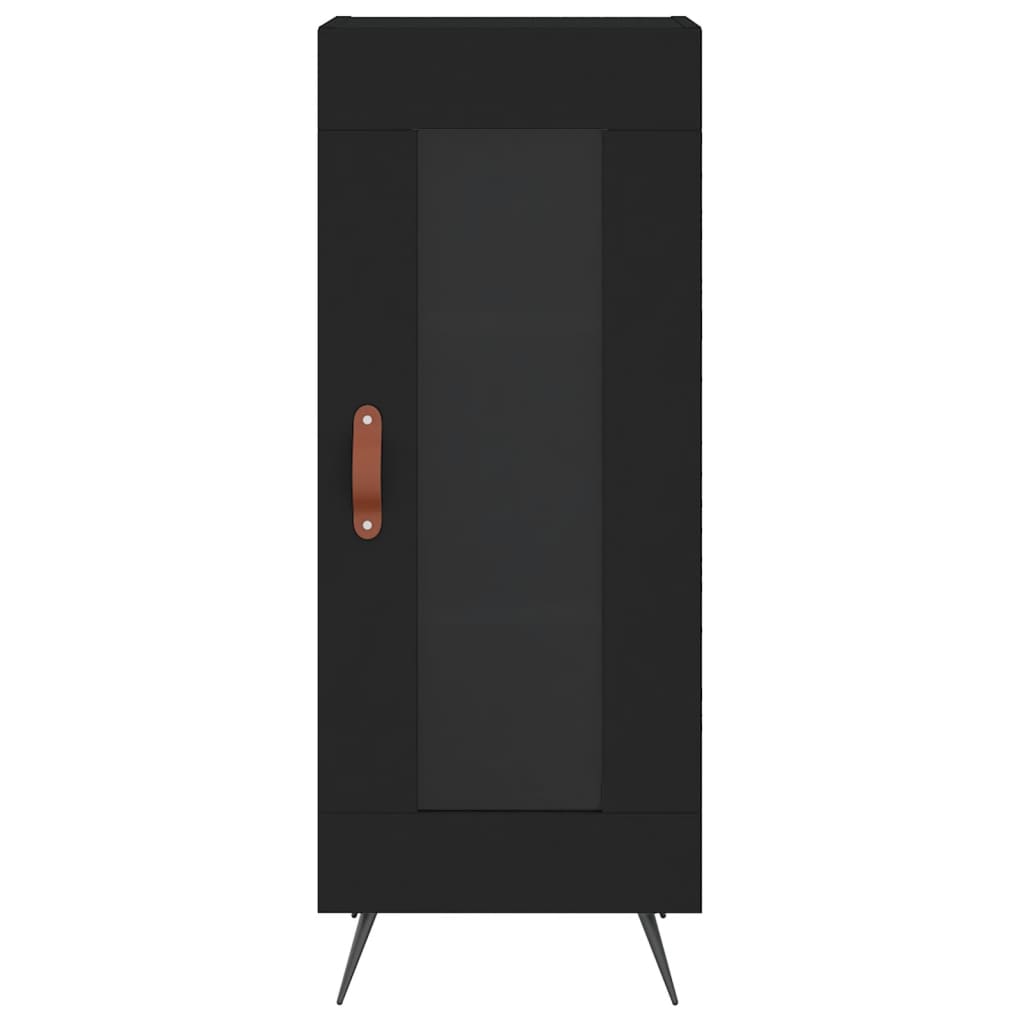 Credenza Nero 34,5x34x90 cm in Legno Multistrato