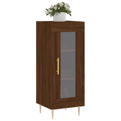 Credenza Rovere Marrone 34,5x34x90 cm in Legno Multistrato