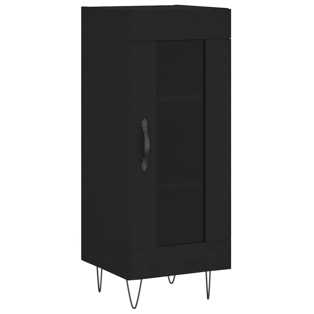 Credenza Nero 34,5x34x90 cm in Legno Multistrato