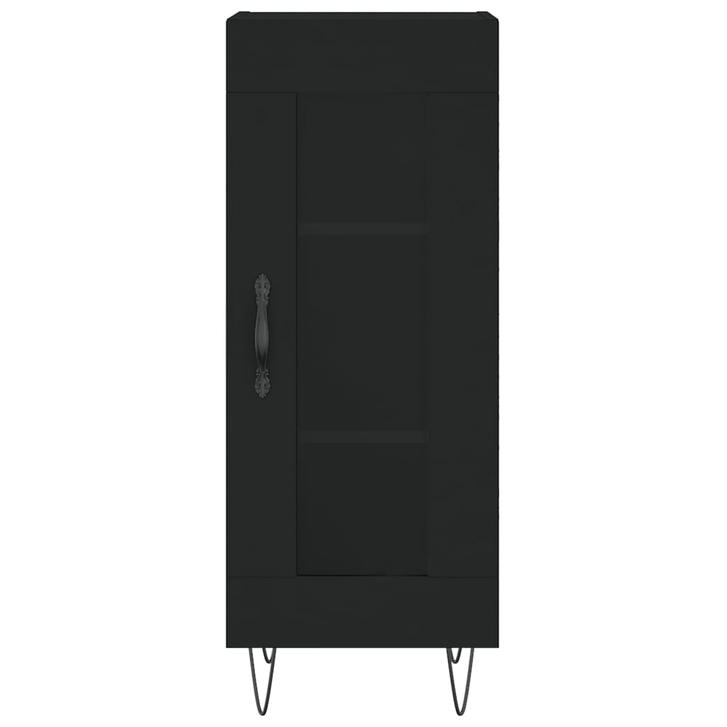 Credenza Nero 34,5x34x90 cm in Legno Multistrato