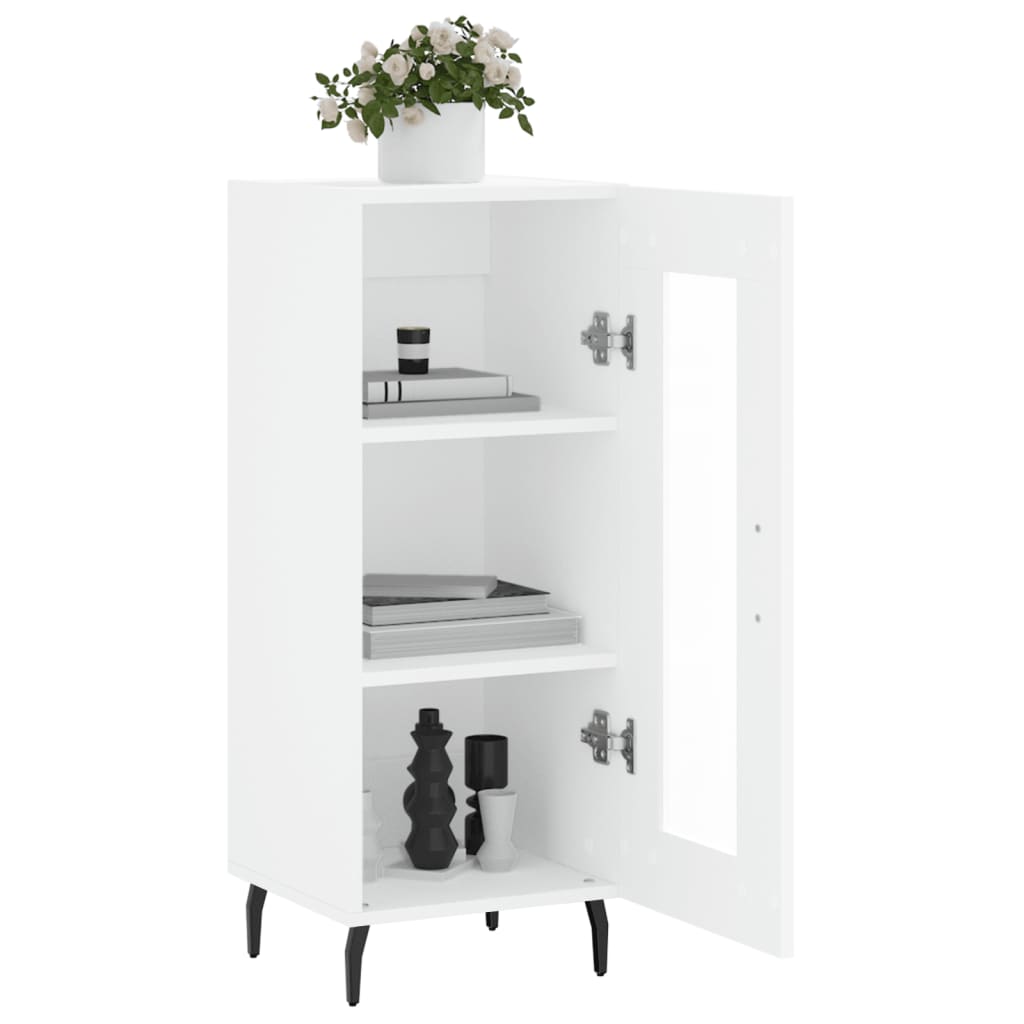 Credenza Bianca 34,5x34x90 cm in Legno Multistrato