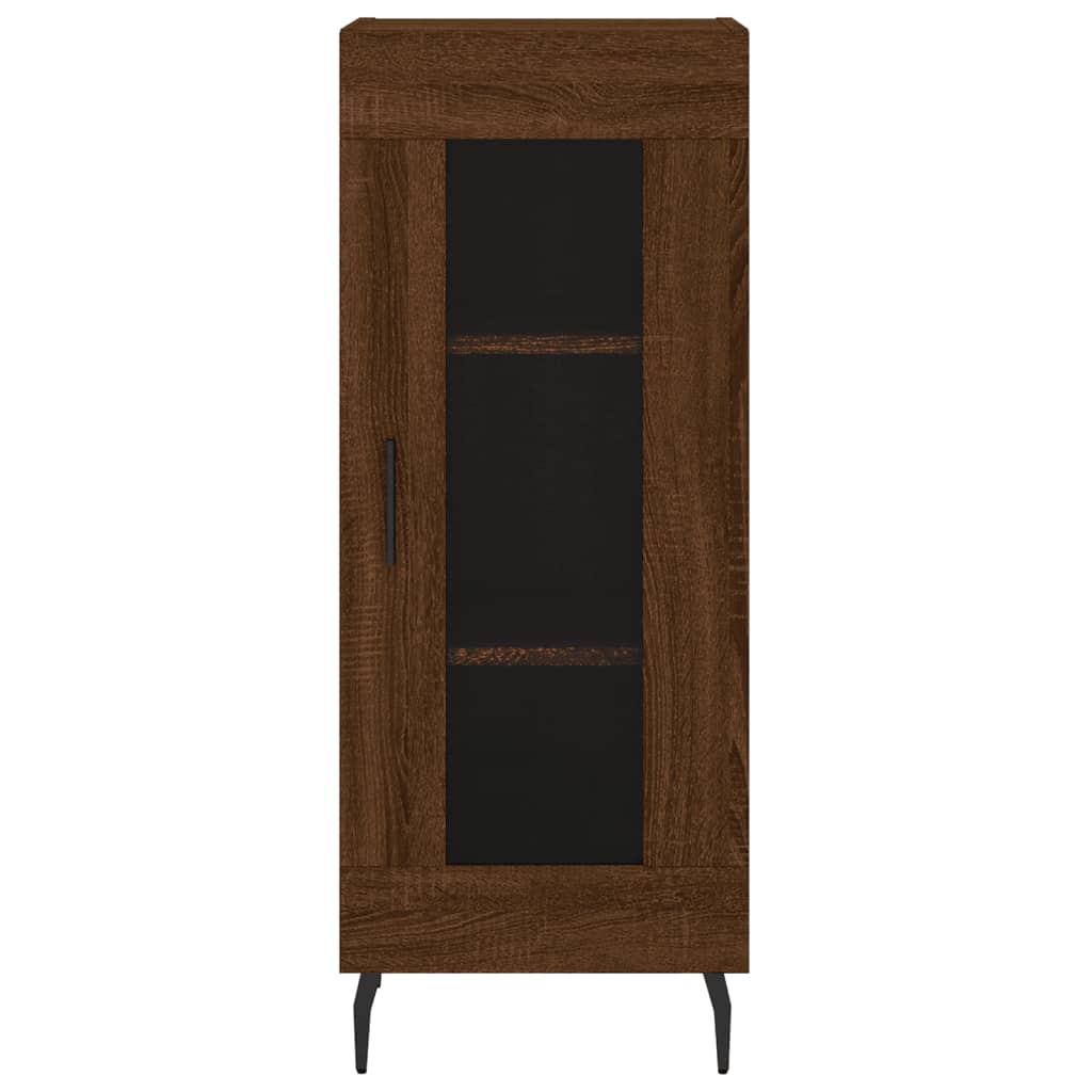 Credenza Rovere Marrone 34,5x34x90 cm in Legno Multistrato