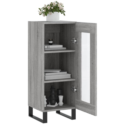 Credenza Grigio Sonoma 34,5x34x90 cm in Legno Multistrato
