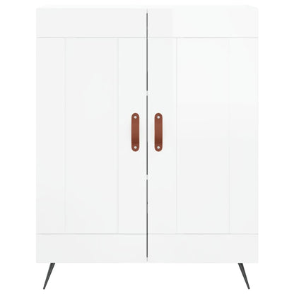 Credenza 69,5x34x90 cm in Legno Multistrato Bianco Lucido